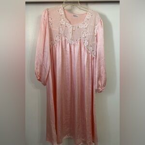 Elegant Pink Lace Nightgown